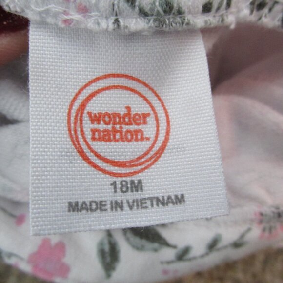 Wonder Nation 3 Pc Pullover  Sleeveless Dress Girls Size 18M White Pink Floral‎ - Picture 4 of 4